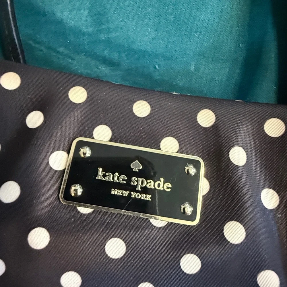 Kate Spade New York Polka Dot Nylon Tote Bag‎ Black White